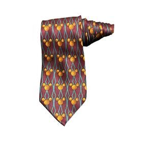 Walt Disney World Hidden Mickey Mouse Pattern Novelty Necktie 100% Silk.